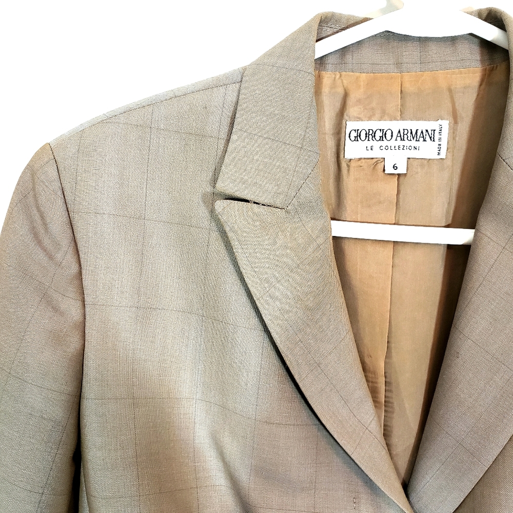VTG 90s Giorgio Armani wool Skirt 2 piece suit